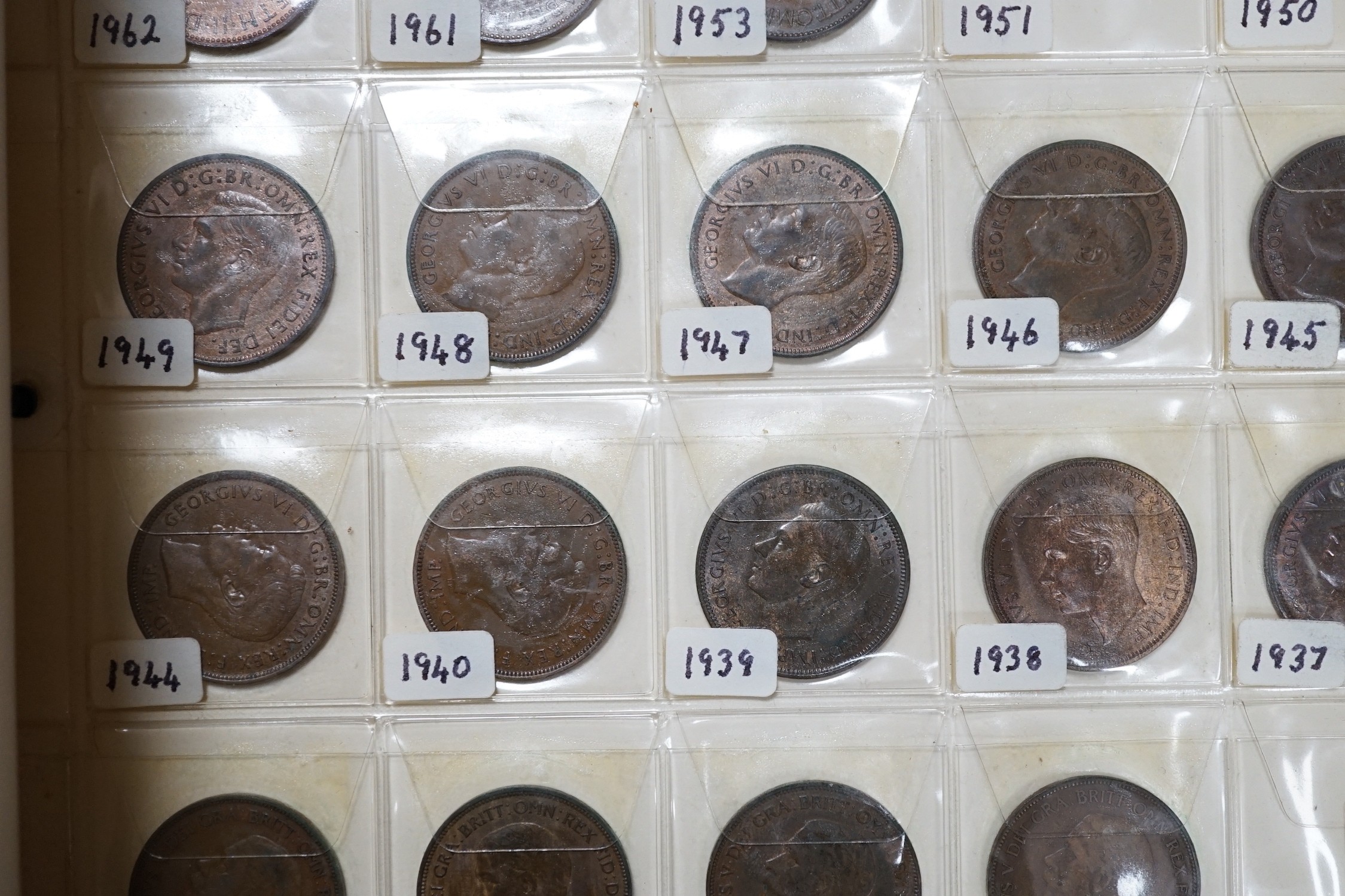 UK and World coins in a case and three albums